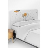 Talia Home Kedi ve Prenses Desenli Çocuk Yatak Baza Başlık Kılıfı TLABK-270 - Renkli - 90 x 70 cm