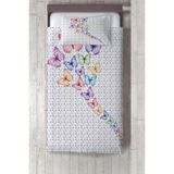 Talia Home kelebek Desenli Çocuk ve Bebek Odası Yatak Örtüsü TLAY-115 - 254 x 220 cm - Beyaz