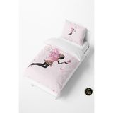 Talia Home Kelebek Kız Desenli Bebek ve Çocuk Nevresim Takımı TLAN-062 - Pudra - 160 x 220 cm