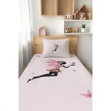 Talia Home Kelebek Kız Desenli Tek Kişilik Çocuk Pike Takımı Tlap-062 - Renkli
