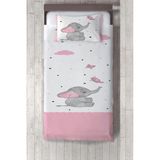 Talia Home kelebekli Fil Desenli Yatak Örtüsü TLAY-218 - 356 x 220 cm - Pembe