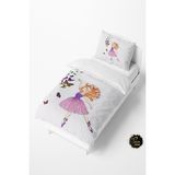 Talia Home Kelebekli Kız Desenli Bebek ve Çocuk Nevresim Takımı TLAN-173 - Mor - 160 x 220 cm