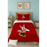 Talia Home Kırmızı Mickey Mouse Desenli Tek Kişilik Çocuk Yorganı Uyku Seti TLAG-052