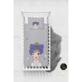 Talia Home Kız Çocuk ve Bebek Nevresim Takımı Çarşaflı TLABN-176 - Gri - 100 x 150 cm