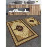 Talia Home Klasik Desenli 2'li Banyo Paspas Seti TLAHMP-177 - Krem