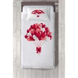 Talia Home kucak Dolusu Kalp Desen Çocuk ve Bebek Odası yatak Örtüsü TLAY-158 - 297 x 220 cm - Pembe