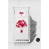 Talia Home Kucak Dolusu Kalp Desenli Bebek Nevresim Takımı Çarşaflı TLABN-158 - Beyaz - 100 x 150 cm