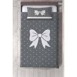 Talia Home Kurdele Desenli Çocuk Odası Yatak Örtüsü TLAY-099 - 140 x 220 cm - Gri