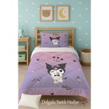 Talia Home Kuromi Desenli Tek Kişilik Çocuk Yorganı Uyku Seti TLAG-325