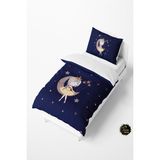 Talia Home Lacivert Ay'da Oturan Kız Bebek ve Çocuk Nevresim Takımı TLAN-086 - 160 x 220 cm