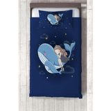Talia Home lacivert Balıklı Kız Desenli Yatak Örtüsü TLAY-283 - 420 x 220 cm