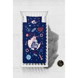 Talia Home Lacivert Denizci Desenli Bebek Nevresim Takımı Çarşaflı TLABN-023 - 100 x 150 cm