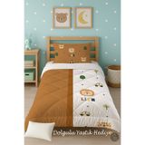 Talia Home Lion Aslan Desenli Tek Kişilik Çocuk Yorganı Uyku Seti