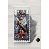 Talia Home Marvel Süper Kahramanlar Desenli Bebek Nevresim Takımı Çarşaflı TLABN-302 - Gri - 100 x 150 cm
