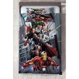 Talia Home Marvel Süper Kahramanlar Desenli Çocuk Odası Yatak Örtüsü TLAY-302 - 439 x 220 cm - Bordo