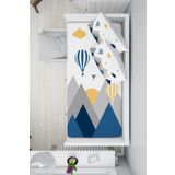 Talia Home Mavi Kuş Vadisi Dağ Desenli 100x200 Montessori Yatak Çocuk Nevresim Takımı