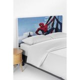 Talia Home Mavi Spider-Man Örümcek Adam Desenli Çocuk Odası Yatak Baza Başlık Kılıfı TLABK-102 - Renkli - 120 x 120 cm