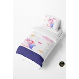 Talia Home Mor Pegasus Desenli Bebek ve Çocuk Nevresim Takımı TLAN-131 - 160 x 220 cm
