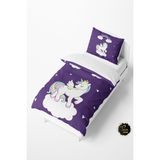 Talia Home Mor Sevimli Unicorn Desenli Bebek ve Çocuk Nevresim Takımı TLAN-172 - 160 x 220 cm