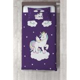 Talia Home mor Sevimli Unicorn Desenli Yatak Örtüsü Tlay-72 - 311 x 220 cm