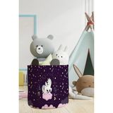 Talia Home Mor Unicorn Desenli Çocuk ve Bebek Odası Düzenleyici Oyuncak Veya Kirli Sepeti TLAS-078 - Renkli