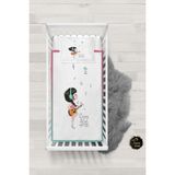Talia Home Müzikli Kız Desenli Bebek Nevresim Takımı Çarşaflı TLABN-284 - Beyaz - 100 x 150 cm