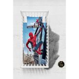 Talia Home Örümcek Adam Spider-Man Desenli Bebek Nevresim Takımı Çarşaflı TLABN-102 - Mavi - 100 x 150 cm