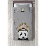 Talia Home panda Desen Çocuk Ve Bebek Odası Yatak Örtüsü Tlay-101 - 240 x 220 cm - Gri