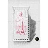 Talia Home Paris Eiffel Eyfel Kulesi Desenli Bebek Nevresim Takımı Çarşaflı TLABN-105 - Beyaz - 100 x 150 cm