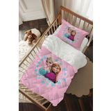 Talia Home Pembe Elsa&Anna Desenli Bebek Beşik Uyku Seti