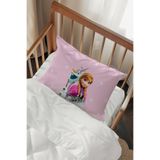Talia Home Pembe Elsalı Kız Desenli 2 Adet Yastık Kılıfı TLAYK-004