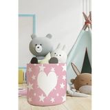 Talia Home Pembe Kalp Çocuk ve Bebek Odası Düzenleyici Oyuncak Veya Kirli Sepeti TLAS-118 - Renkli