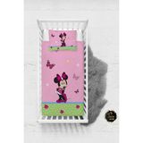 Talia Home Pembe Mickey Mouse Desenli Bebek Nevresim Takımı Çarşaflı TLABN-113 - 100 x 150 cm