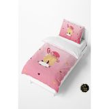 Talia Home Pembe Şapkalı Kız Bebek ve Çocuk Nevresim Takımı TLAN-149 - Kırmızı - 160 x 220 cm