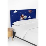 Talia Home Pilot Uçak Desenli Çocuk Odası Yatak Baza Başlık Kılıfı TLABK-065 - Renkli - 120 x 120 cm