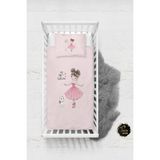 Talia Home Prensesli Kız Bebek Nevresim Takımı Çarşaflı TLABN-005 - Pembe - 100 x 150 cm