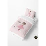 Talia Home Prensesli Kız Bebek ve Çocuk Nevresim Takımı TLAN-005 - Pembe - 160 x 220 cm
