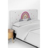 Talia Home Renkli Gökkuşağı Desenli Çocuk Odası Yatak Baza Başlık Kılıfı TLABK-025 - Beyaz - 90 x 70 cm