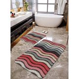 Talia Home Renkli İp Desenli 2'li Banyo Paspas Seti TLAHMP-149 - Pembe