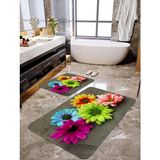 Talia Home Renkli Papatya Desenli 2'li Banyo Paspas Seti TLAHMP-065 - Çok Renkli