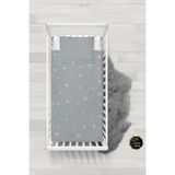 Talia Home Renkli Yıldız Desenli Bebek Nevresim Takımı Çarşaflı TLABN-263 - Gri - 100 x 150 cm