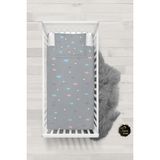 Talia Home Renkli Yıldızlar Bebek Nevresim Takımı Çarşaflı TLABN-244 - Gri - 100 x 150 cm