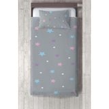 Talia Home renkli Yıldızlar Desenli Yatak Örtüsü TLAY-244 - 382 x 220 cm - Gri