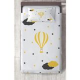 Talia Home Sarı Balon Desenli Çocuk ve Bebek Odası Yatak Örtüsü TLAY-019 - 140 x 220 cm