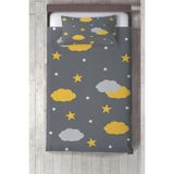 Talia Home Sarı Desen Çocuk ve Bebek Odası Yatak Örtüsü TLAY-100 - 140 x 220 cm - Gri