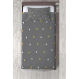 Talia Home Sarı ve Beyaz yıldızlı Yatak Örtüsü TLAY-256 - 394 x 220 cm - Gri