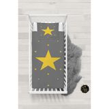 Talia Home Sarı Yıldızlı Bebek Nevresim Takımı Çarşaflı TLABN-255 - Gri - 100 x 150 cm