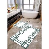 Talia Home Sarmal Desenli 2'li Banyo Paspas Seti TLAHMP-152 - Beyaz