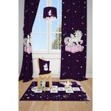 Talia Home Seksekli Unicorn Desenli Çocuk Odası Fon Perdesi 2 Kanat TLA-179 - 140 x 270 cm - Mor