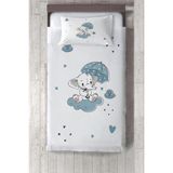 Talia Home şemsiyeli Fil Desenli yatak Örtüsü TLAY-269 - 406 x 220 cm - Beyaz